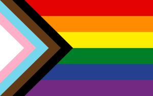 pride flag: equality and respect for all races and genders